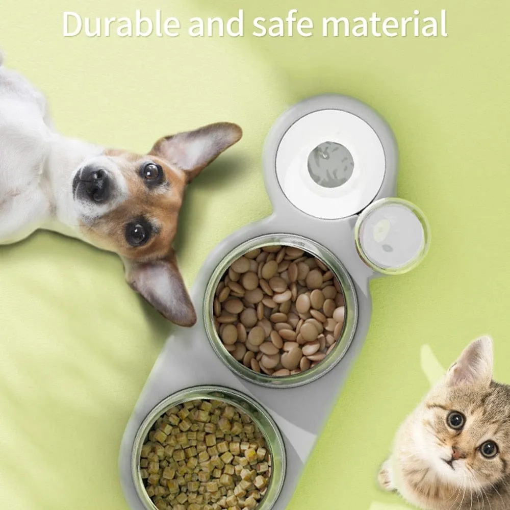 3-in-1 Food Bowl Water Dispenser