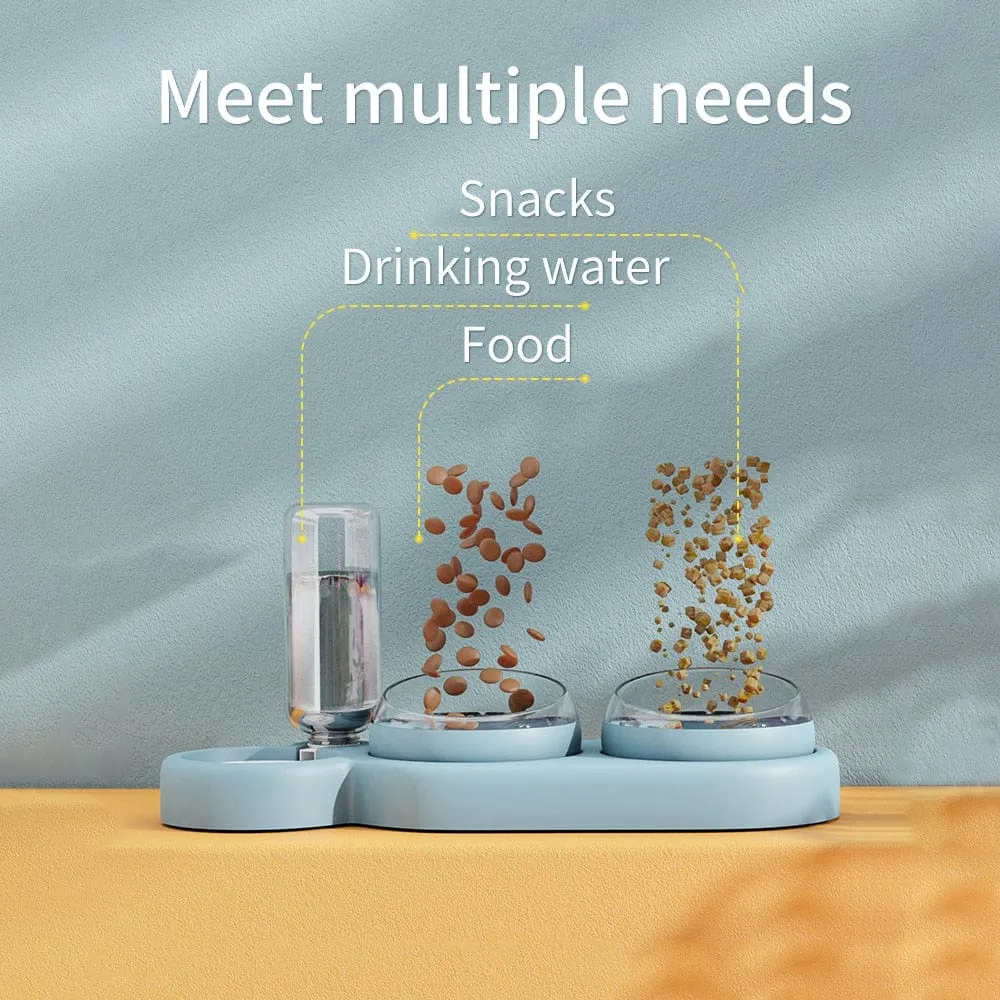 3-in-1 Food Bowl Water Dispenser