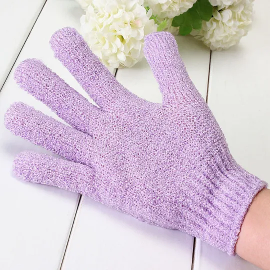 4 Pairs Home Bath Shower scrub Soap Foam Skin Body Face Clean Gloves