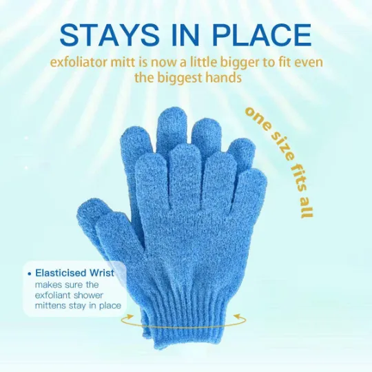 4 Pairs Home Bath Shower scrub Soap Foam Skin Body Face Clean Gloves