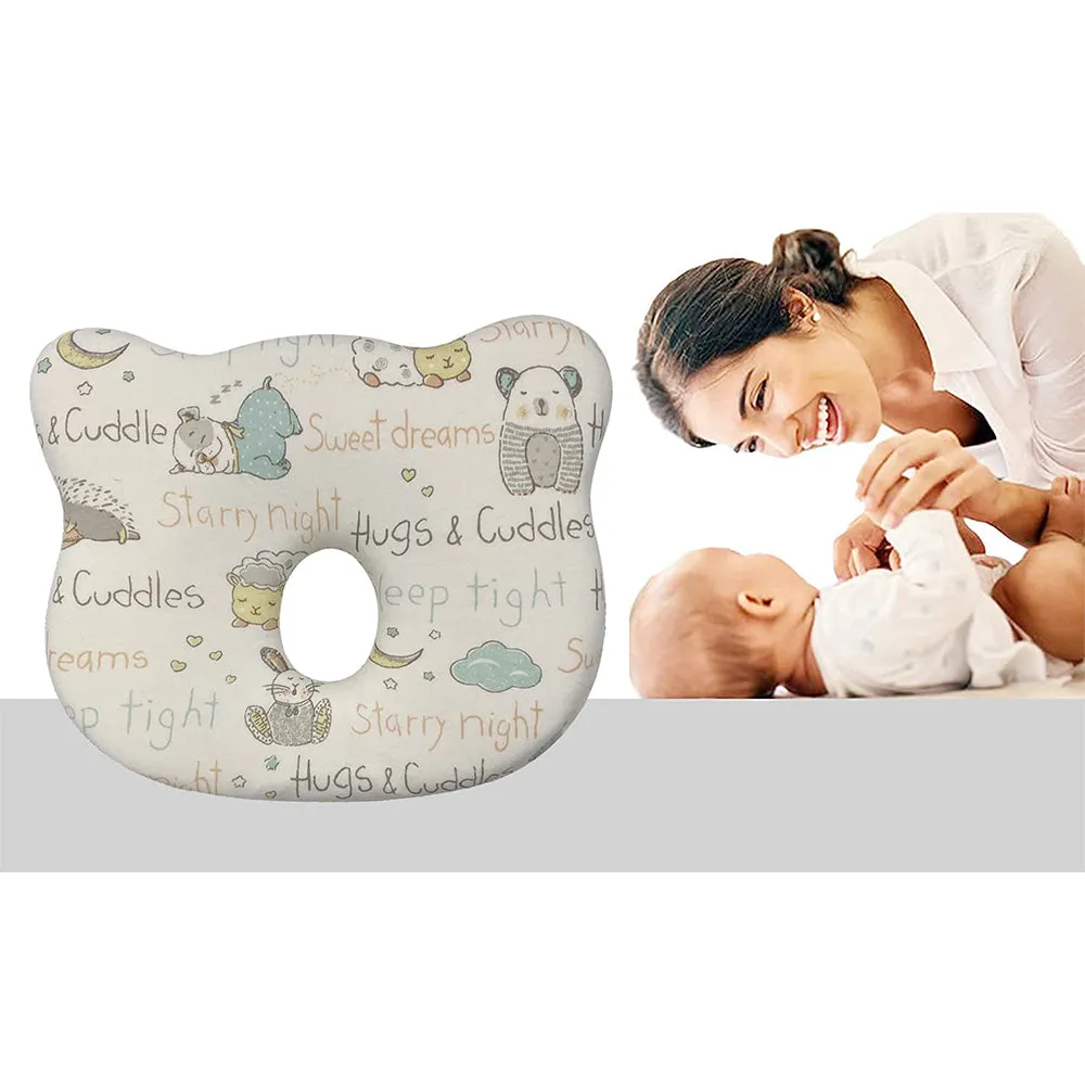 Abracadabra Memory Foam Baby Head Shaping Pillow (Sleepy Friends) - Pastel Multicolor