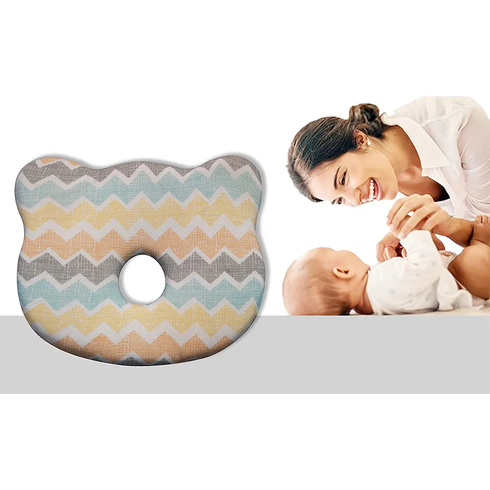 Abracadabra Memory Foam Baby Head Shaping Pillow (Zig Zag) - Multicolor