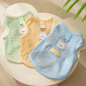 Breathable Bear Printed Dog Harness Vest