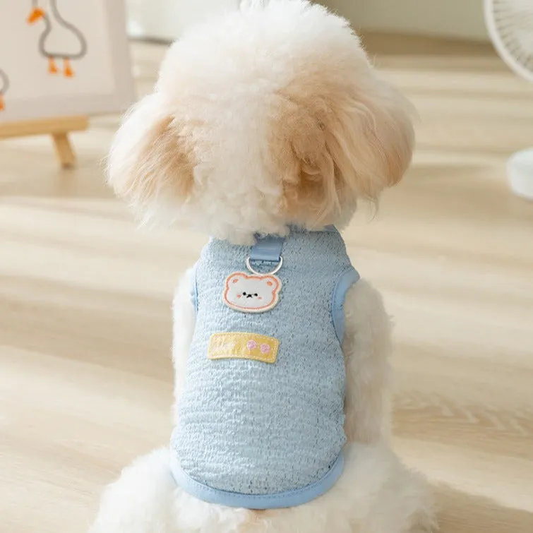 Breathable Bear Printed Dog Harness Vest