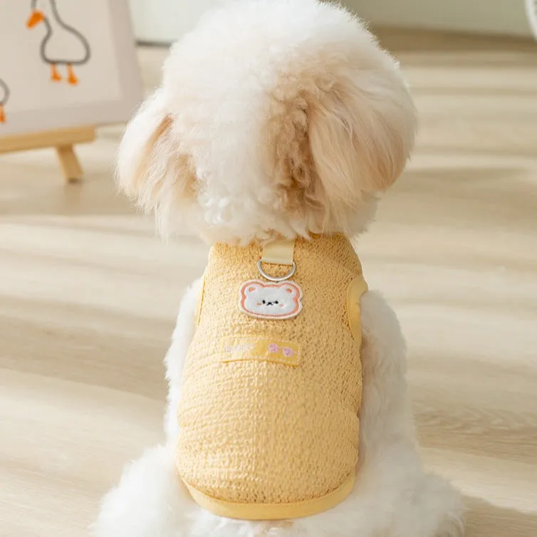 Breathable Bear Printed Dog Harness Vest