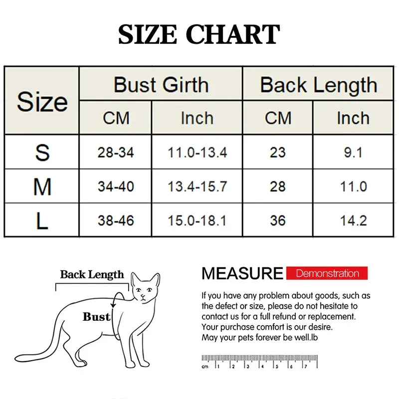 Cat Sterilization Recovery Vest