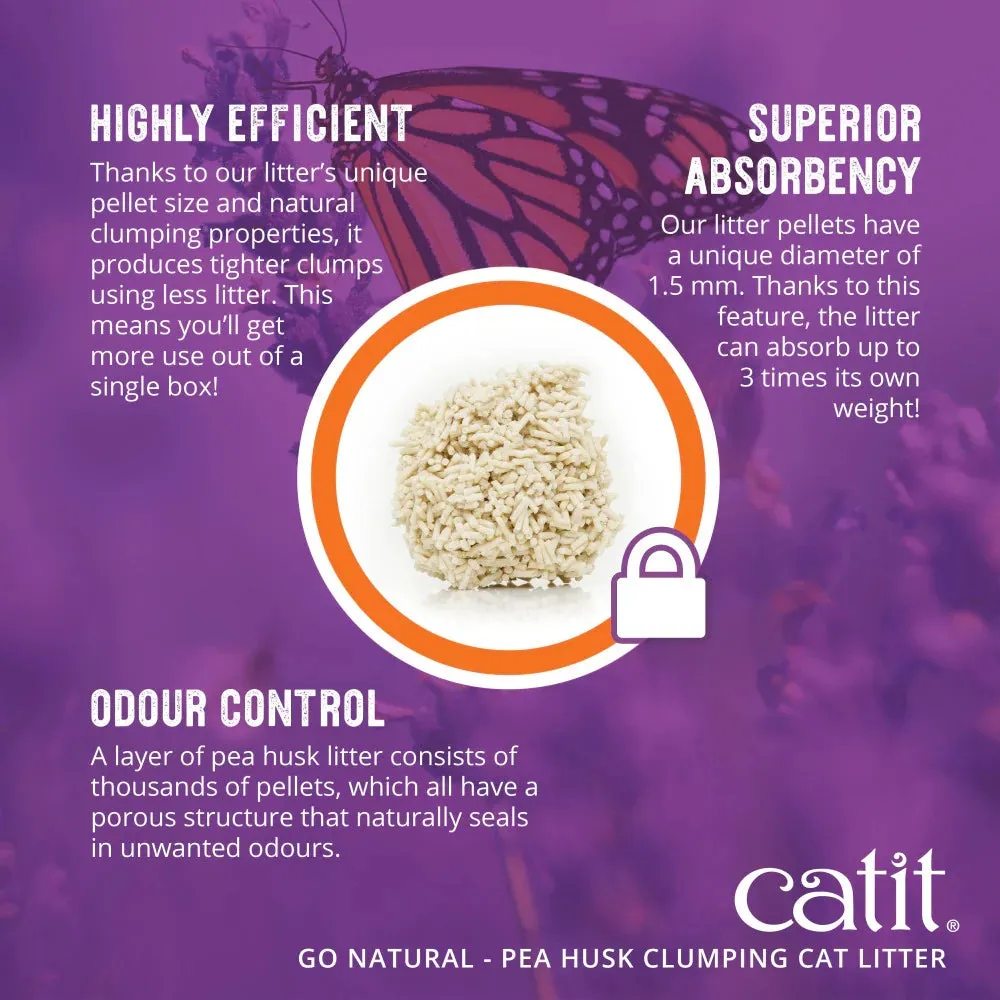 Catit Go Natural! Pea Husk Cat Litter 5.6kg Lavender