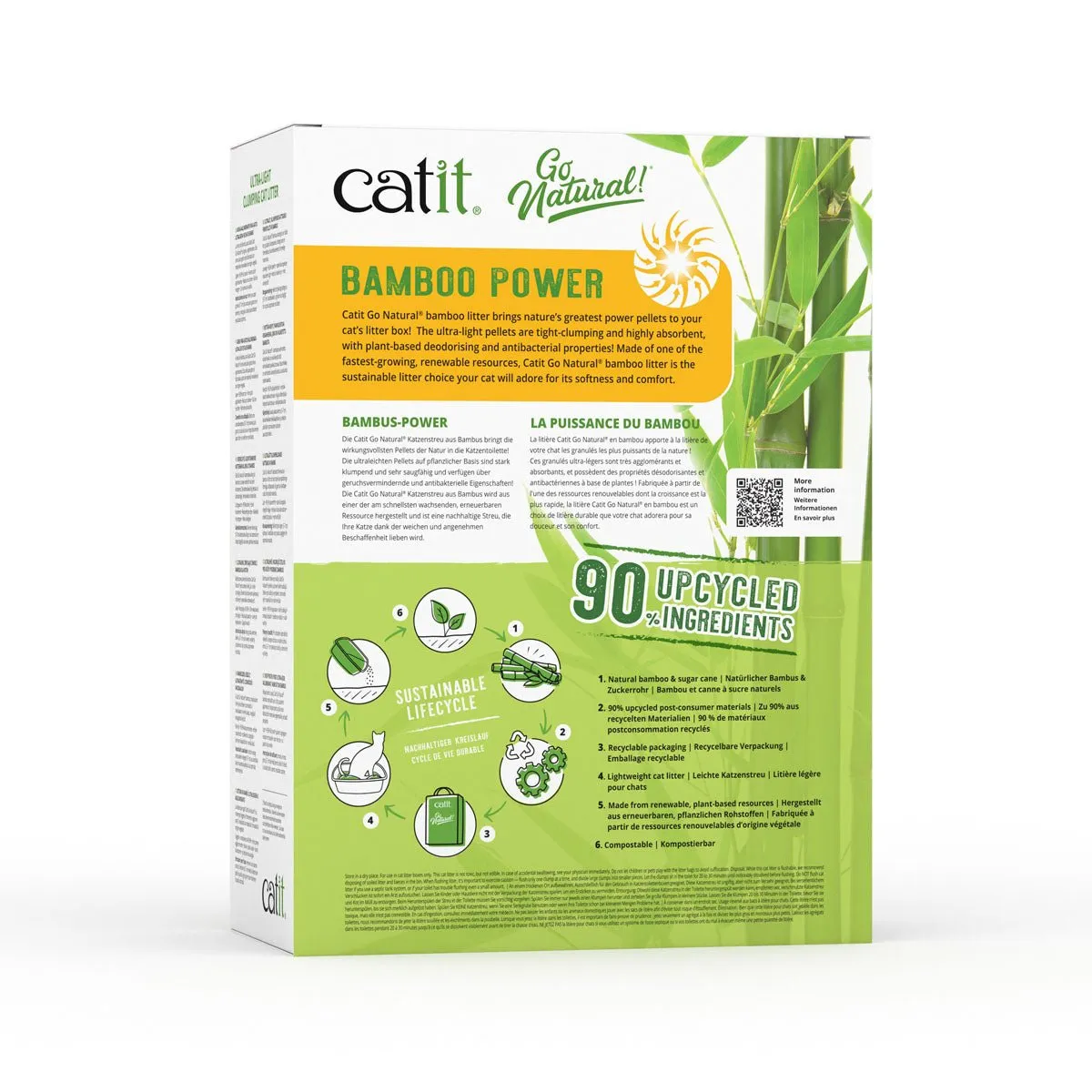 CATIT Go Natural! Ultra-Light Bamboo Power Clumping Cat Litter
