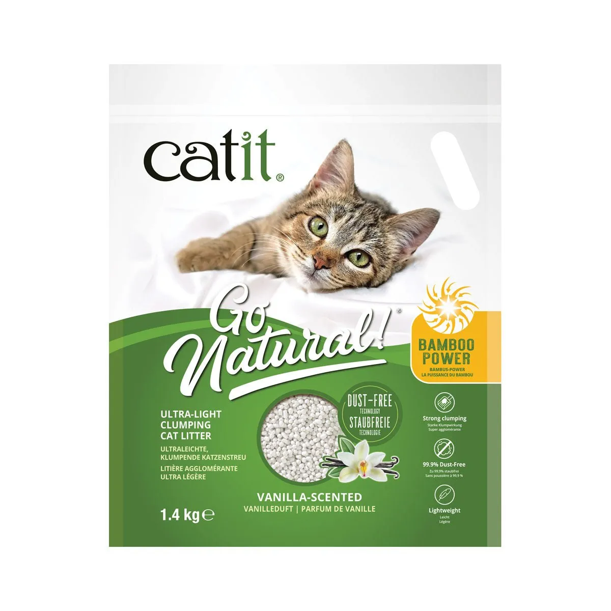 CATIT Go Natural! Ultra-Light Bamboo Power Clumping Cat Litter