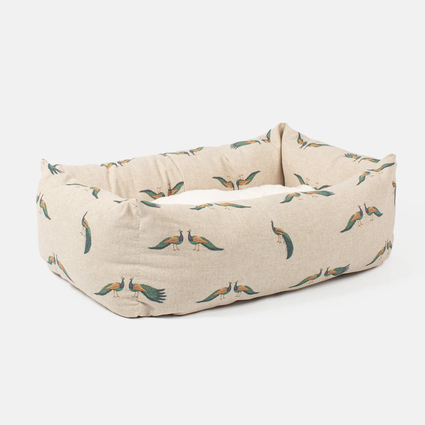 Cosy & Calming Puppy Crate Bed in Woodland Peacock by Lords & Labradors