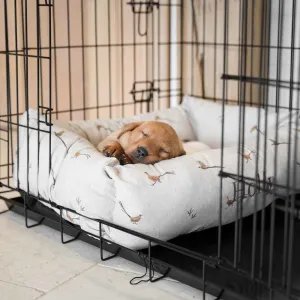 Cosy & Calming Puppy Crate Bed in Woodland Pheasant by Lords & Labradors