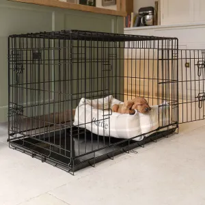 Cosy & Calming Puppy Crate Bed With Removable Covers in Balmoral Natural Tweed by Lords & Labradors