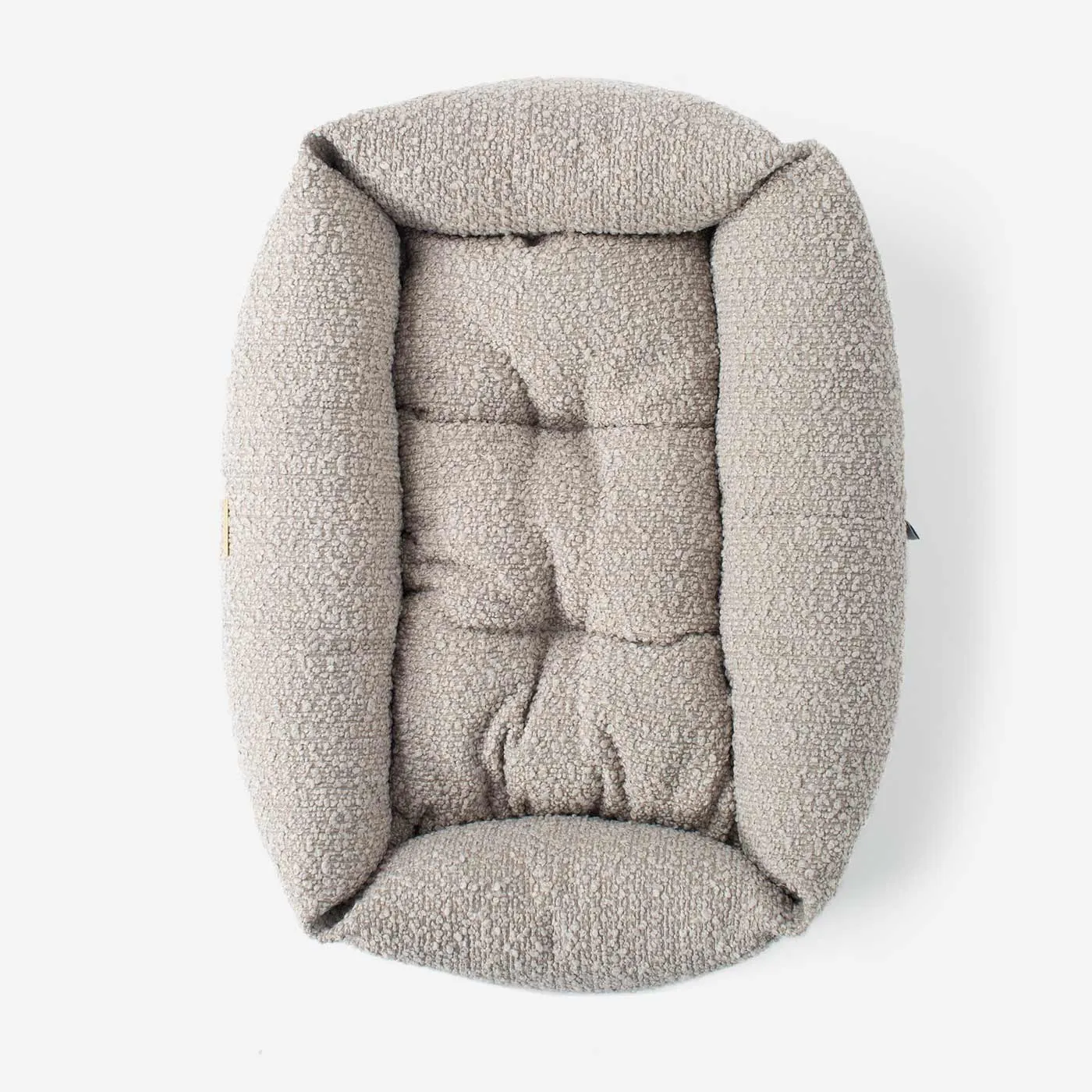 Cosy & Calming Puppy Crate Bed With Removable Covers in Mink Bouclé by Lords & Labradors