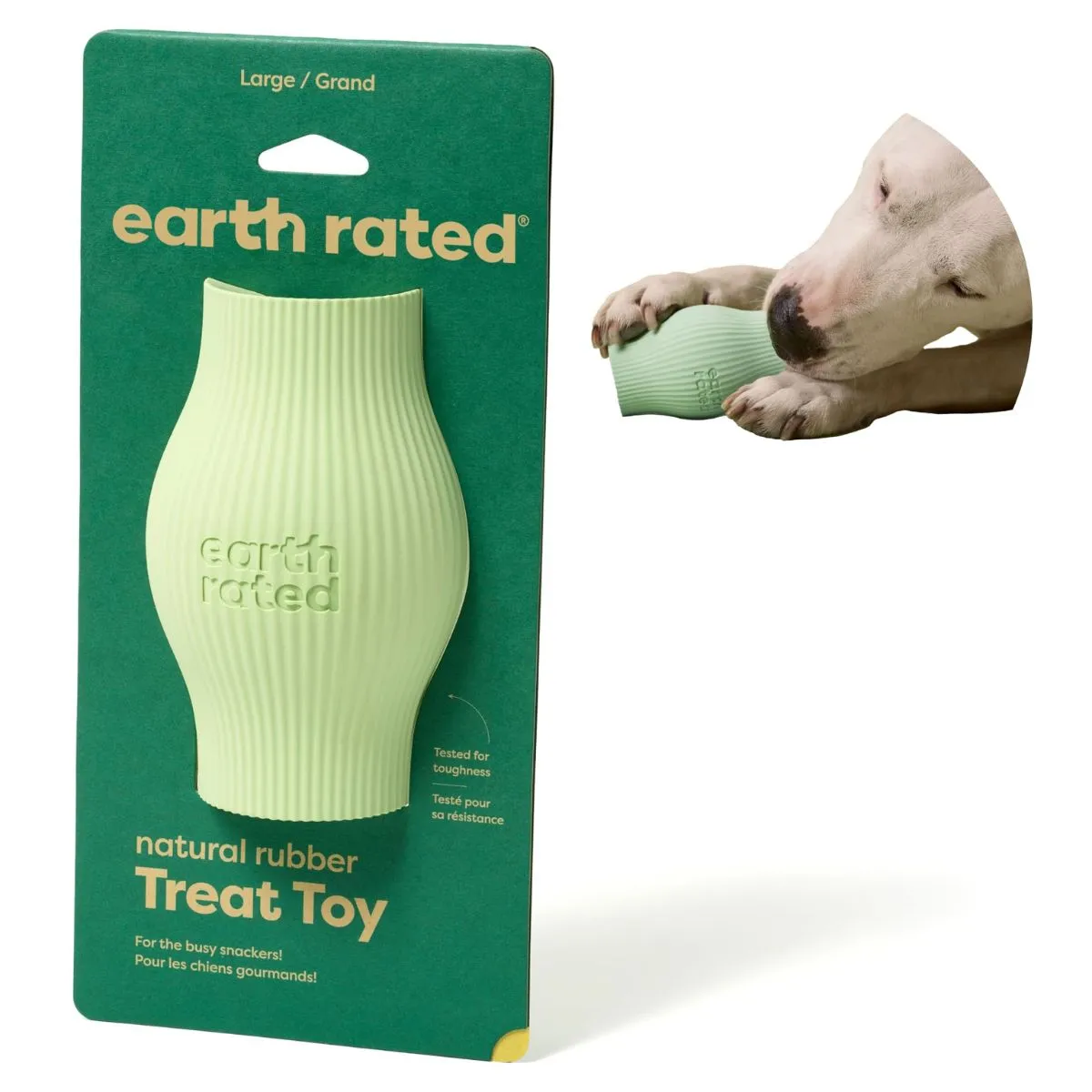 Earth Rated Rubber Treat Dispenser Large Green
