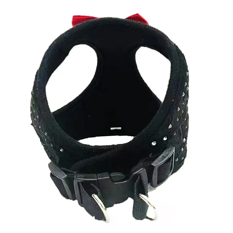 Elegant Soft Diamond Dog Harness Vest
