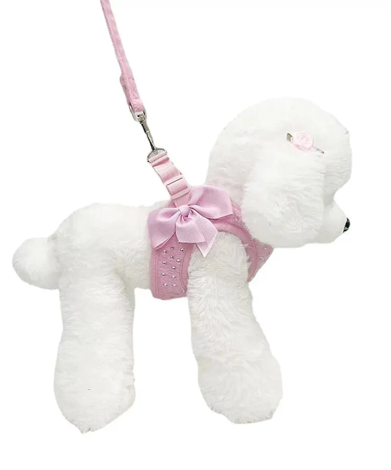 Elegant Soft Diamond Dog Harness Vest