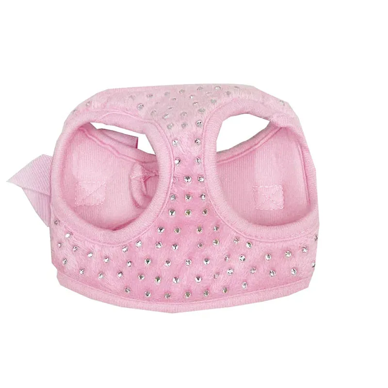 Elegant Soft Diamond Dog Harness Vest