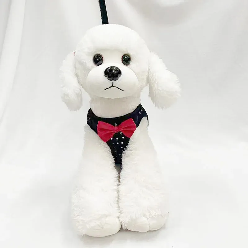 Elegant Soft Diamond Dog Harness Vest