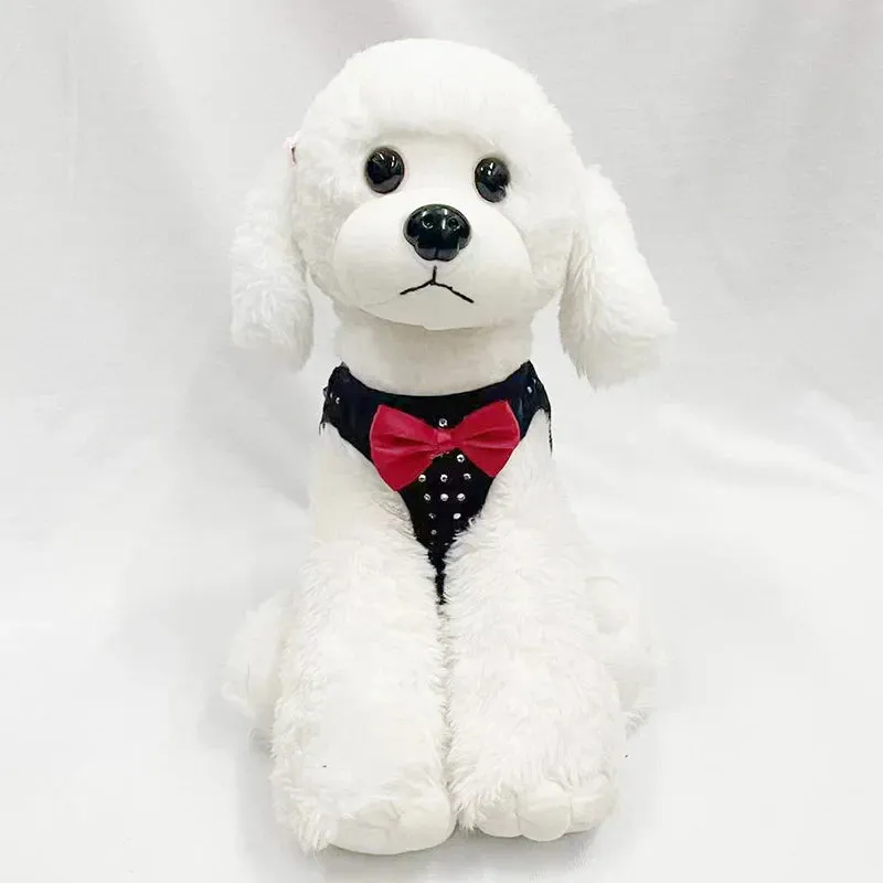 Elegant Soft Diamond Dog Harness Vest