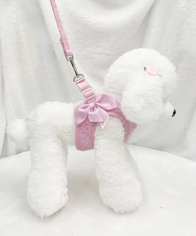 Elegant Soft Diamond Dog Harness Vest