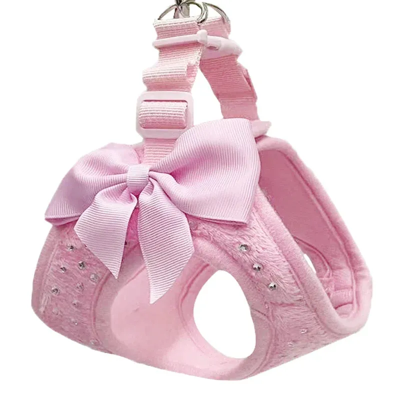 Elegant Soft Diamond Dog Harness Vest