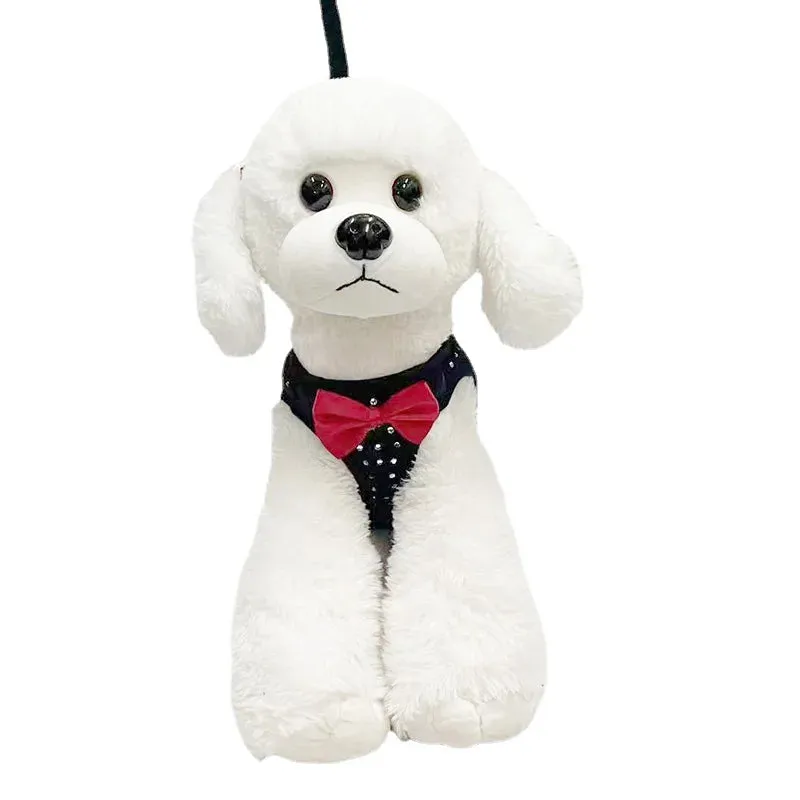 Elegant Soft Diamond Dog Harness Vest