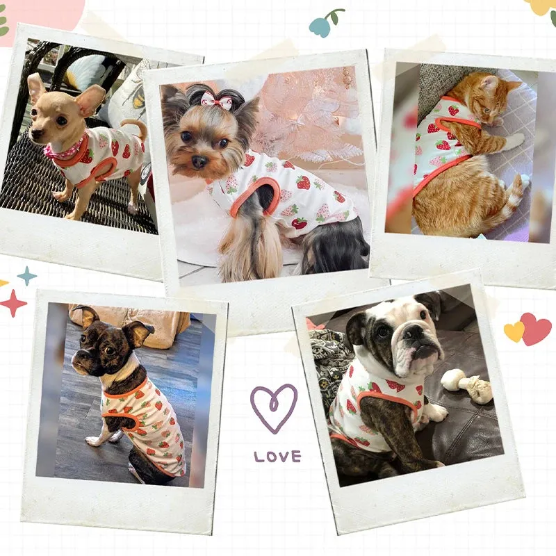 Fashion Dog Vest with Cute Cartoon Print - Breathable Thin T-Shirt for Chihuahuas, Small to Medium Dogs, Pugs, Puppies, Cats, and Stylish Pets