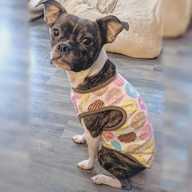 Fashion Dog Vest with Cute Cartoon Print - Breathable Thin T-Shirt for Chihuahuas, Small to Medium Dogs, Pugs, Puppies, Cats, and Stylish Pets