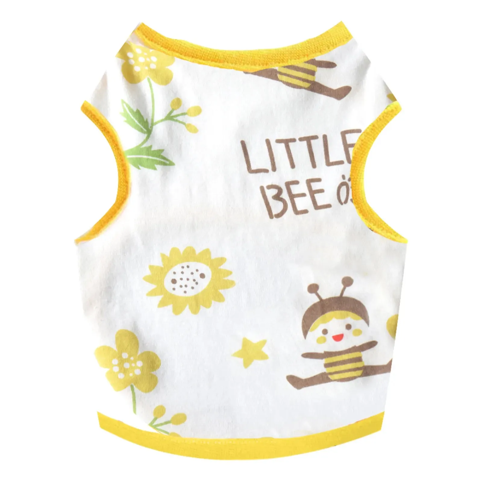 Fashion Dog Vest with Cute Cartoon Print - Breathable Thin T-Shirt for Chihuahuas, Small to Medium Dogs, Pugs, Puppies, Cats, and Stylish Pets