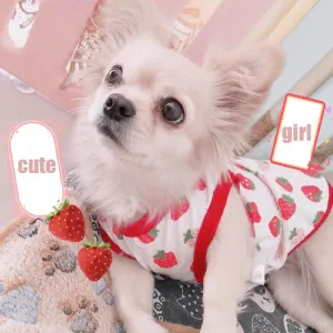 Fashion Dog Vest with Cute Cartoon Print - Breathable Thin T-Shirt for Chihuahuas, Small to Medium Dogs, Pugs, Puppies, Cats, and Stylish Pets