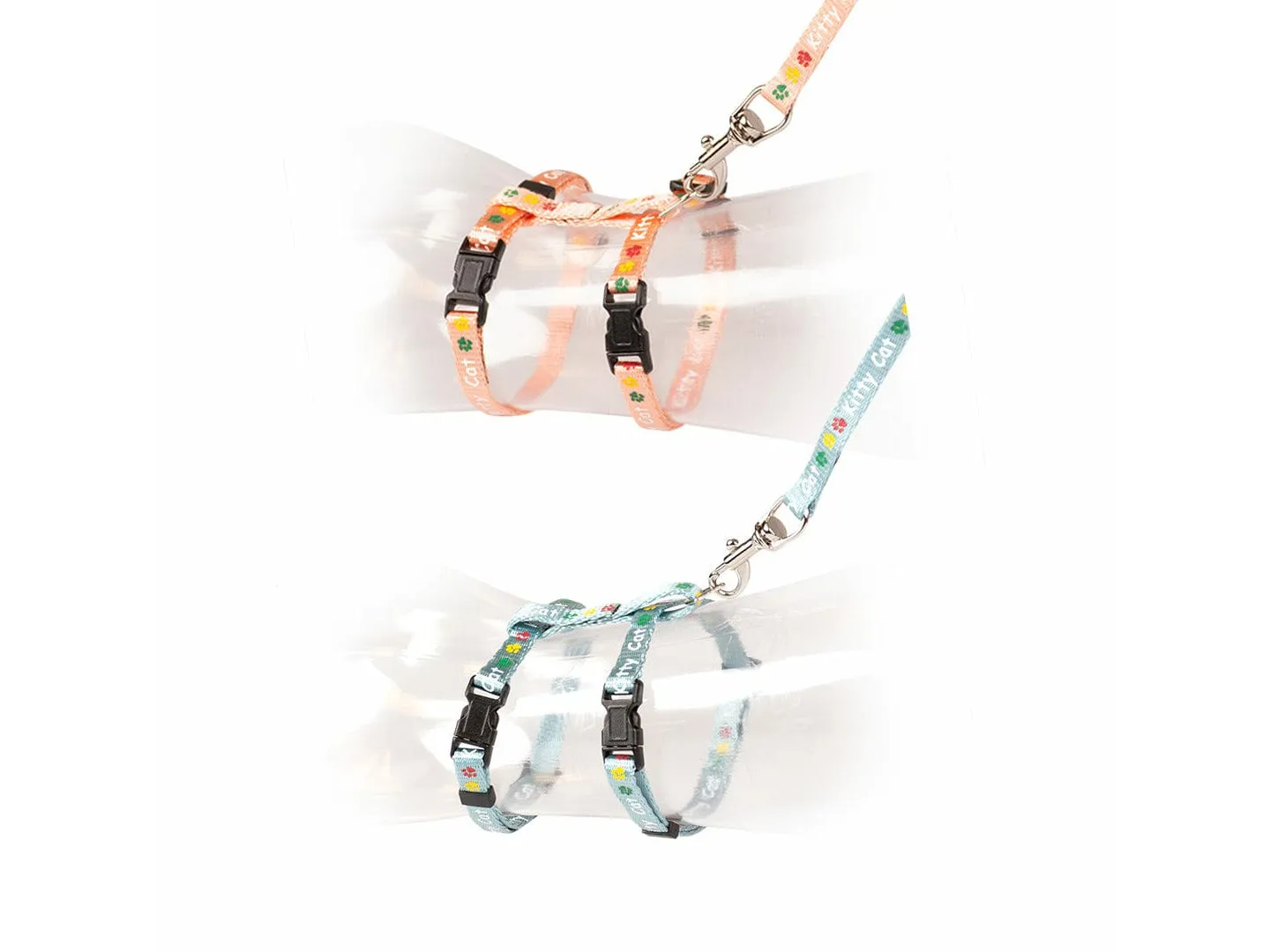 KITTEN WALKING SET KITTY CAT 15-25cm / 8mm-125cm mixed colors