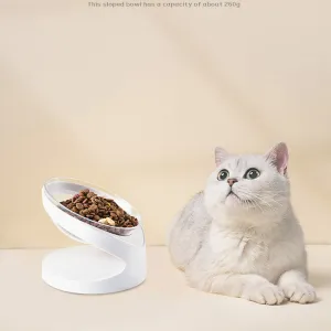 PAWS ASIA Manufacturers Eco Friendly Plastic Modern Luxury 18 Degree Tilted Elevated Water Cat Bowl