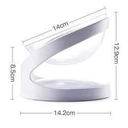 PAWS ASIA Manufacturers Eco Friendly Plastic Modern Luxury 18 Degree Tilted Elevated Water Cat Bowl