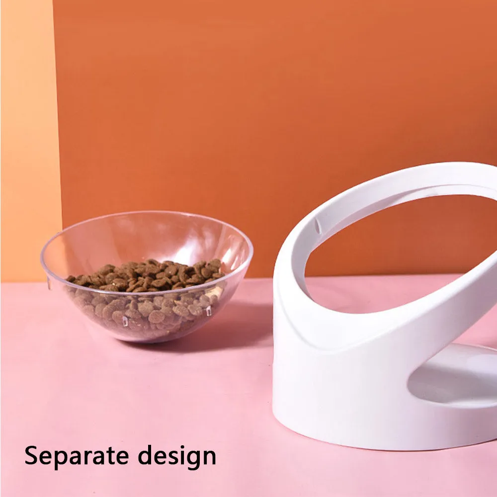 PAWS ASIA Manufacturers Eco Friendly Plastic Modern Luxury 18 Degree Tilted Elevated Water Cat Bowl