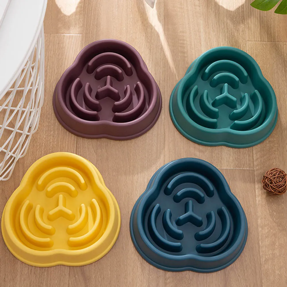 PAWS ASIA Suppliers Eco Friendly Plastic Portable Non Slip Slow Feeder Dog Bowl Travel