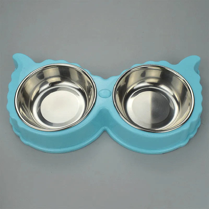 Puppy cat rice drinking double bowl