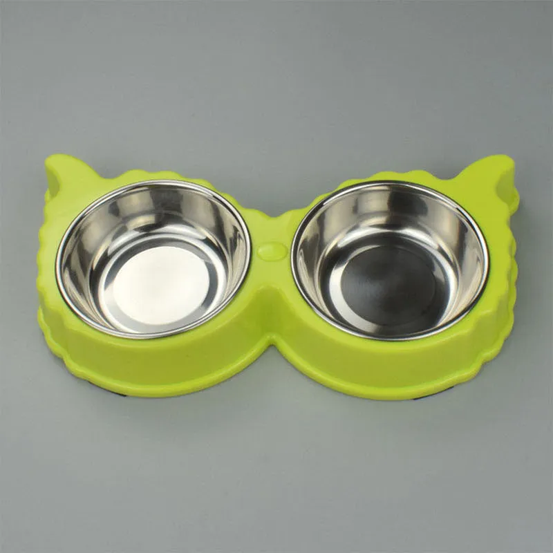 Puppy cat rice drinking double bowl