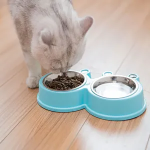 Puppy cat rice drinking double bowl