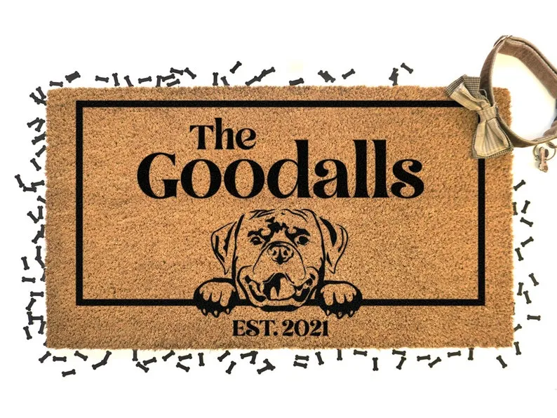 Rottweiler Door Mat, Dog Doormat, Custom Pet Breed, Personalized Animal Doormat, Cute Family Pet Lover Gift