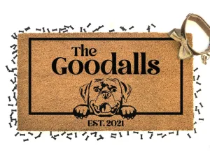 Rottweiler Door Mat, Dog Doormat, Custom Pet Breed, Personalized Animal Doormat, Cute Family Pet Lover Gift