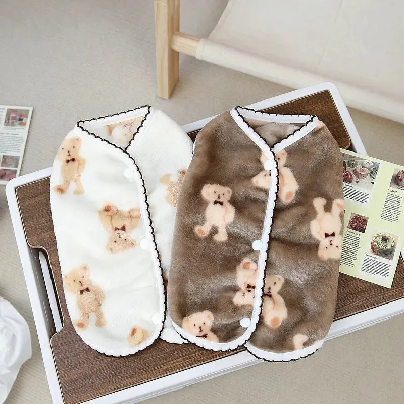 Snuggle Season Style: Pet Fleece Vest - Keep Your Small to Medium Dogs and Cats Warm and Cozy in this Winter Breathable Jacket, Ideal for Chihuahuas and French Bulldogs