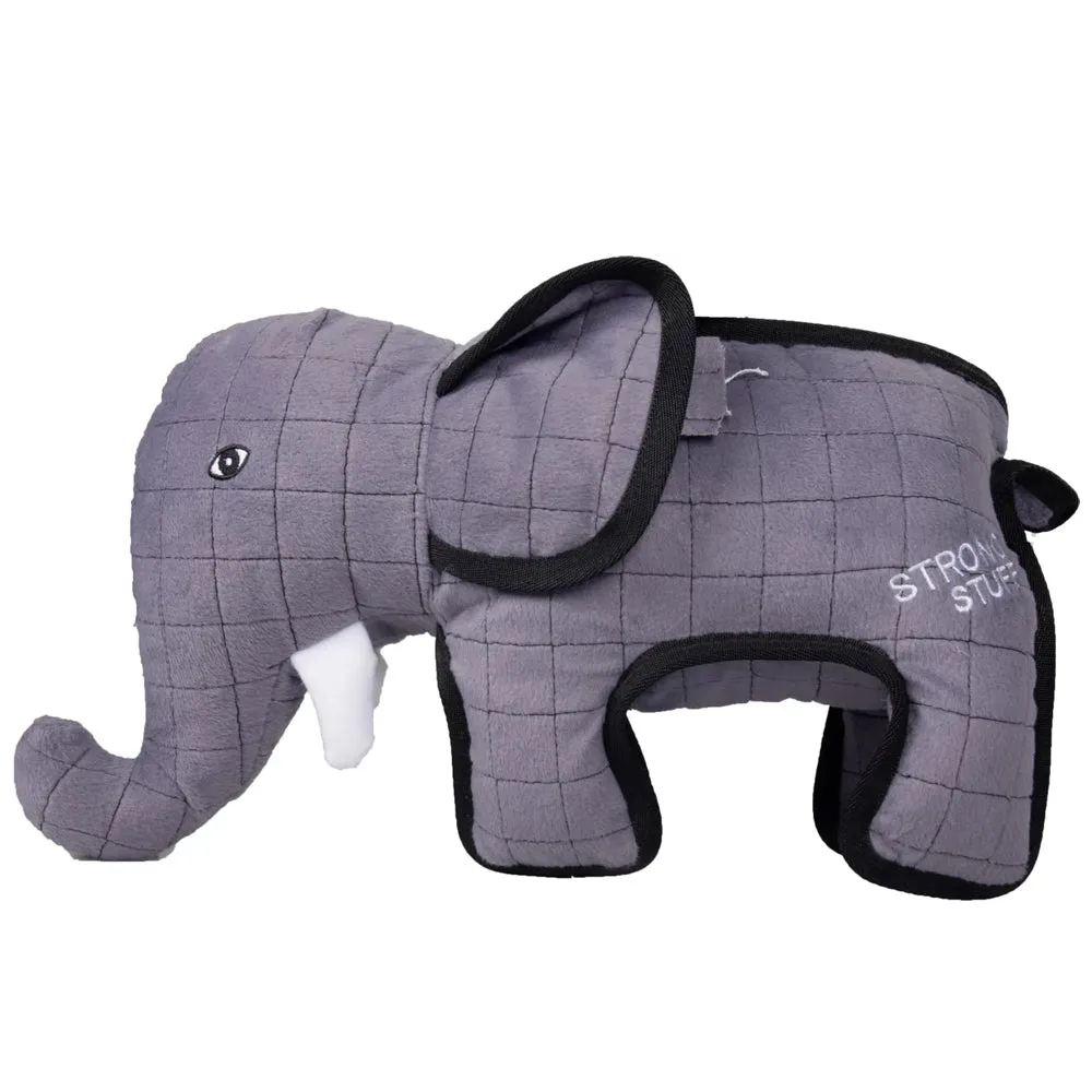 Strong Stuff Elephant Dog Toy with Squeaker