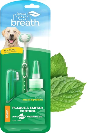 TropiClean Fresh Breath Dog Oral Care Kit