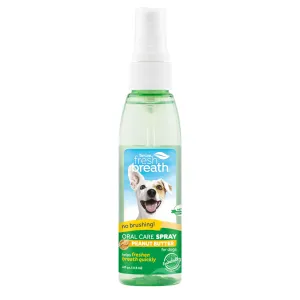 Tropiclean Fresh Breath Peanut Butter Oral Care Spray 4-oz, For Dogs