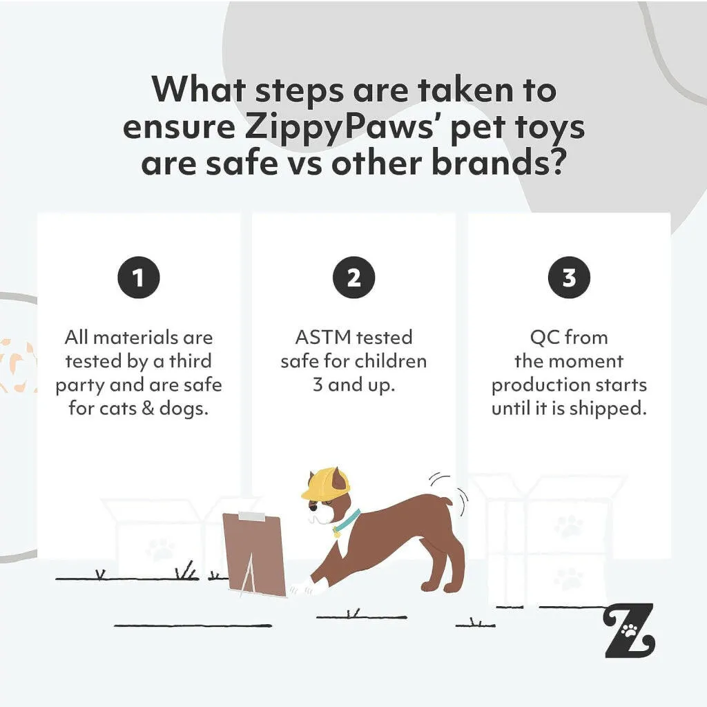 Zippy Paws Burrow Unicorns in Rainbow Interactive Squeaky Toy for Dogs